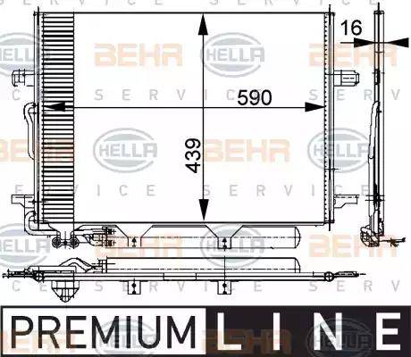 BEHR HELLA Service 8FC 351 300-711 - Kondenser, kondisioner furqanavto.az