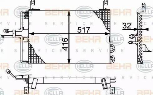 BEHR HELLA Service 8FC 351 301-491 - Kondenser, kondisioner furqanavto.az