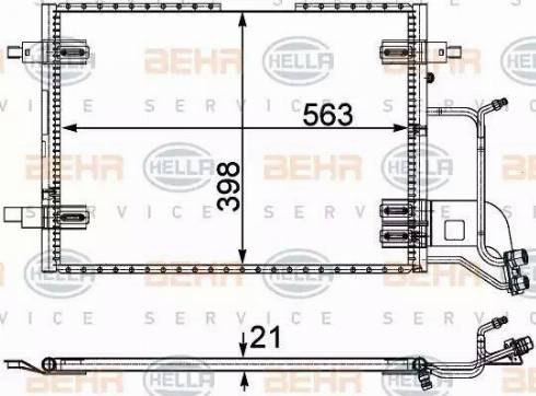 BEHR HELLA Service 8FC 351 301-401 - Kondenser, kondisioner furqanavto.az