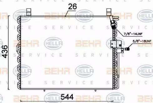 BEHR HELLA Service 8FC 351 301-484 - Kondenser, kondisioner furqanavto.az