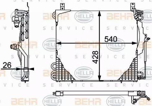 BEHR HELLA Service 8FC 351 301-481 - Kondenser, kondisioner furqanavto.az