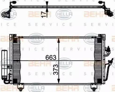 BEHR HELLA Service 8FC 351 301-581 - Kondenser, kondisioner furqanavto.az