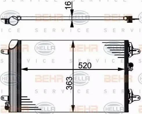 BEHR HELLA Service 8FC 351 301-524 - Kondenser, kondisioner furqanavto.az