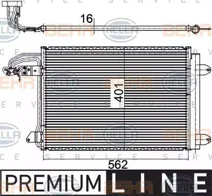 BEHR HELLA Service 8FC 351 301-041 - Kondenser, kondisioner furqanavto.az