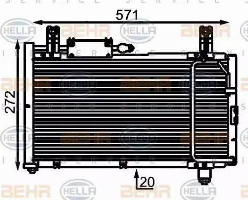 BEHR HELLA Service 8FC 351 301-001 - Kondenser, kondisioner furqanavto.az