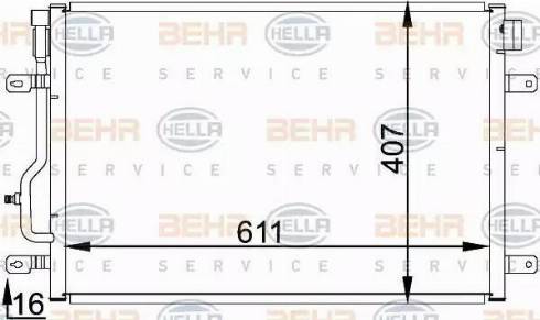 BEHR HELLA Service 8FC 351 301-071 - Kondenser, kondisioner furqanavto.az