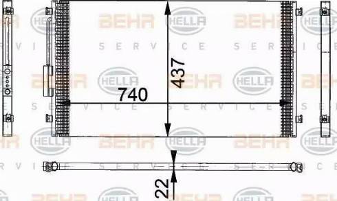 BEHR HELLA Service 8FC 351 301-141 - Kondenser, kondisioner furqanavto.az