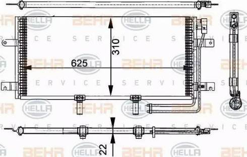 BEHR HELLA Service 8FC 351 301-151 - Kondenser, kondisioner furqanavto.az