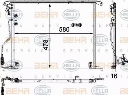 BEHR HELLA Service 8FC 351 301-174 - Kondenser, kondisioner furqanavto.az