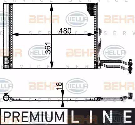 BEHR HELLA Service 8FC 351 301-301 - Kondenser, kondisioner furqanavto.az