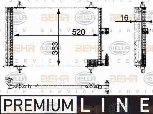 BEHR HELLA Service 8FC 351 301-381 - Kondenser, kondisioner furqanavto.az