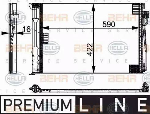 BEHR HELLA Service 8FC 351 301-321 - Kondenser, kondisioner furqanavto.az