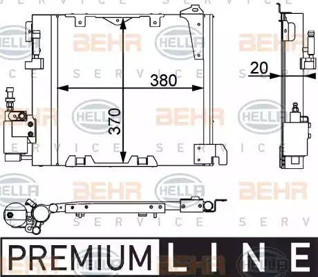 BEHR HELLA Service 8FC 351 301-371 - Kondenser, kondisioner furqanavto.az