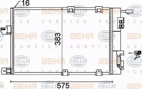 BEHR HELLA Service 8FC 351 301-244 - Kondenser, kondisioner furqanavto.az