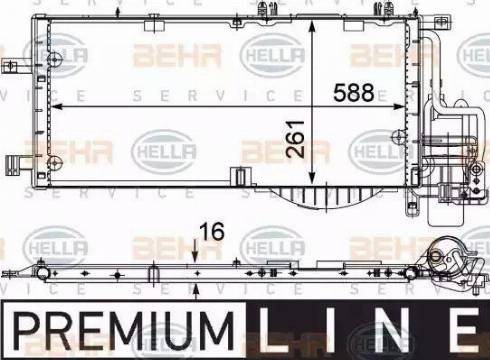 BEHR HELLA Service 8FC 351 301-201 - Kondenser, kondisioner furqanavto.az