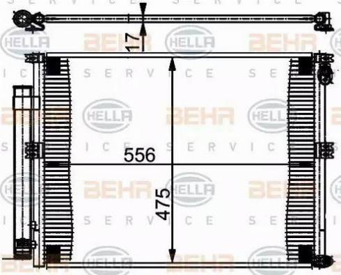 BEHR HELLA Service 8FC 351 301-791 - Kondenser, kondisioner furqanavto.az