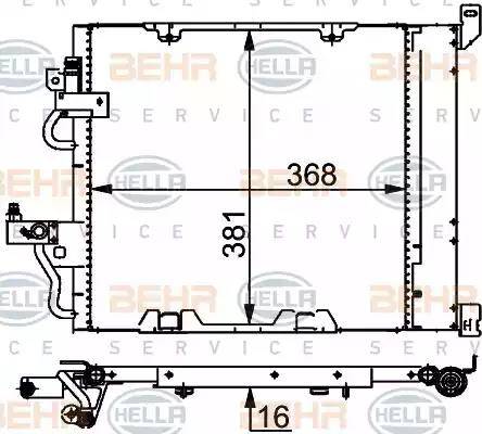 BEHR HELLA Service 8FC 351 301-754 - Kondenser, kondisioner furqanavto.az