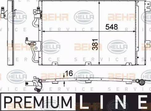 BEHR HELLA Service 8FC 351 301-761 - Kondenser, kondisioner furqanavto.az