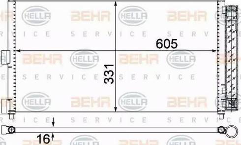 BEHR HELLA Service 8FC 351 301-714 - Kondenser, kondisioner furqanavto.az