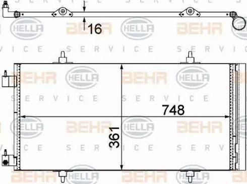 BEHR HELLA Service 8FC 351 303-651 - Kondenser, kondisioner furqanavto.az