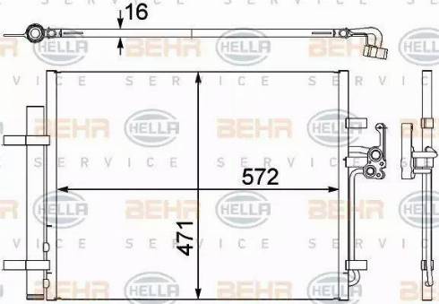 BEHR HELLA Service 8FC 351 303-201 - Kondenser, kondisioner furqanavto.az