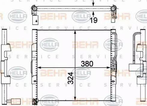 BEHR HELLA Service 8FC 351 303-711 - Kondenser, kondisioner furqanavto.az