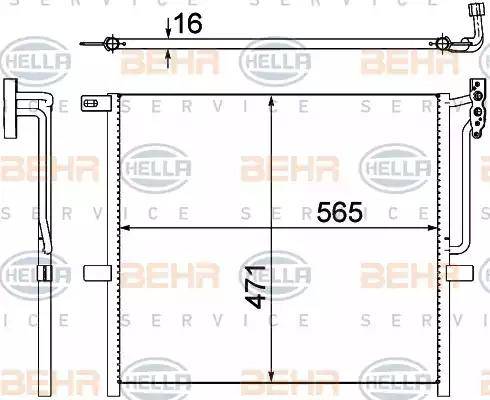 BEHR HELLA Service 8FC 351 302-581 - Kondenser, kondisioner furqanavto.az