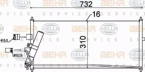 BEHR HELLA Service 8FC 351 302-521 - Kondenser, kondisioner furqanavto.az