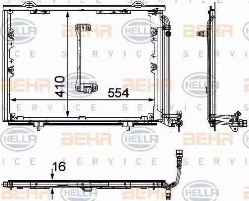 BEHR HELLA Service 8FC 351 302-151 - Kondenser, kondisioner furqanavto.az