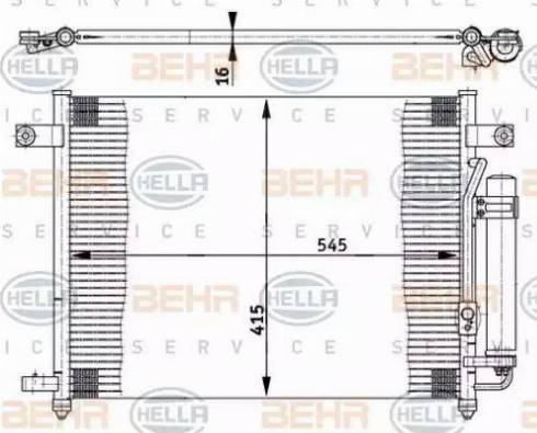 BEHR HELLA Service 8FC 351 302-121 - Kondenser, kondisioner furqanavto.az