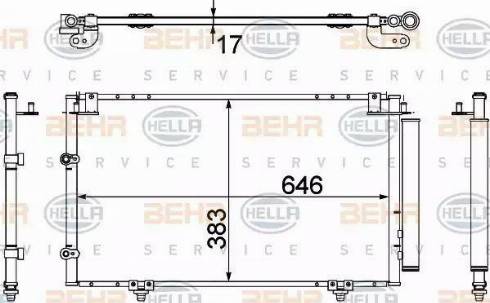 BEHR HELLA Service 8FC 351 307-391 - Kondenser, kondisioner furqanavto.az