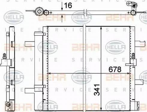 BEHR HELLA Service 8FC 351 319-411 - Kondenser, kondisioner furqanavto.az