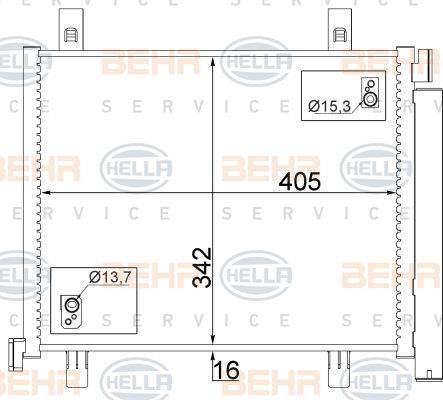 BEHR HELLA Service 8FC 351 319-604 - Kondenser, kondisioner furqanavto.az