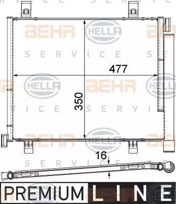 BEHR HELLA Service 8FC 351 319-601 - Kondenser, kondisioner furqanavto.az