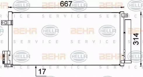 BEHR HELLA Service 8FC 351 319-161 - Kondenser, kondisioner furqanavto.az