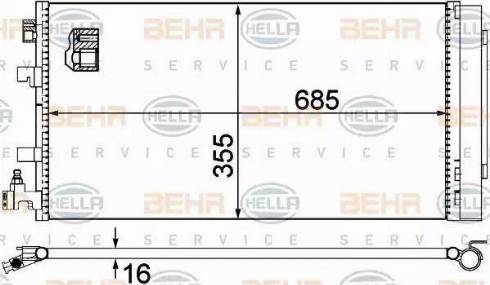 BEHR HELLA Service 8FC 351 310-544 - Kondenser, kondisioner furqanavto.az