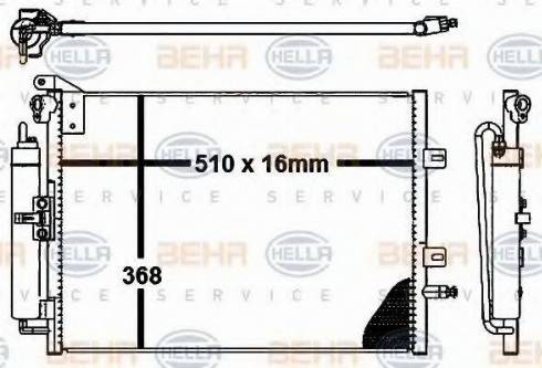 BEHR HELLA Service 8FC 351 310-634 - Kondenser, kondisioner furqanavto.az