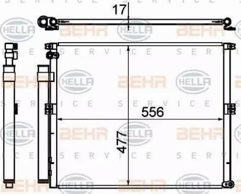 BEHR HELLA Service 8FC 351 310-771 - Kondenser, kondisioner furqanavto.az