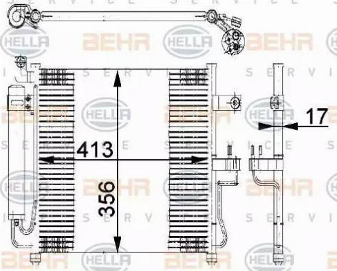 BEHR HELLA Service 8FC 351 318-041 - Kondenser, kondisioner furqanavto.az