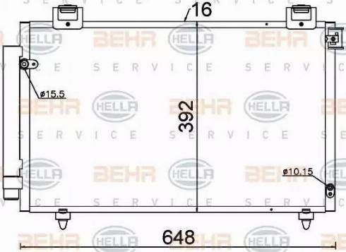 BEHR HELLA Service 8FC 351 318-731 - Kondenser, kondisioner furqanavto.az