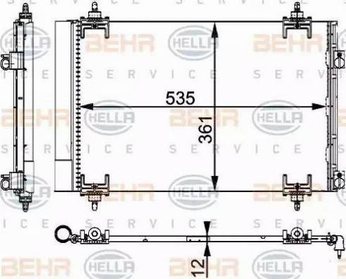 BEHR HELLA Service 8FC 351 317-564 - Kondenser, kondisioner furqanavto.az