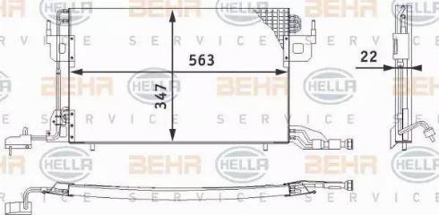 BEHR HELLA Service 8FC 351 317-011 - Kondenser, kondisioner furqanavto.az