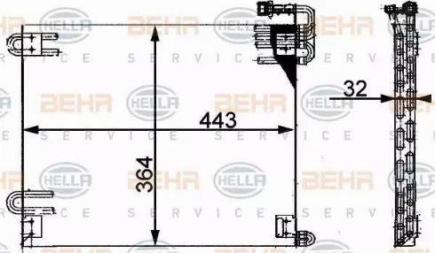 BEHR HELLA Service 8FC 351 317-371 - Kondenser, kondisioner furqanavto.az