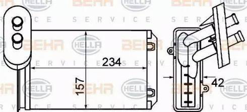 BEHR HELLA Service 8FH 351 001-611 - İstilik dəyişdiricisi, daxili isitmə www.furqanavto.az