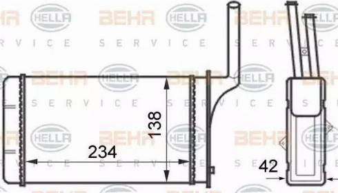 BEHR HELLA Service 8FH 351 024-461 - İstilik dəyişdiricisi, daxili isitmə furqanavto.az