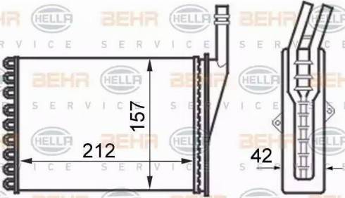 BEHR HELLA Service 8FH 351 024-361 - İstilik dəyişdiricisi, daxili isitmə furqanavto.az