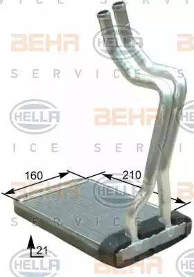 BEHR HELLA Service 8FH 351 314-791 - İstilik dəyişdiricisi, daxili isitmə furqanavto.az