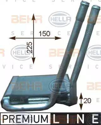 BEHR HELLA Service 8FH 351 315-681 - İstilik dəyişdiricisi, daxili isitmə www.furqanavto.az