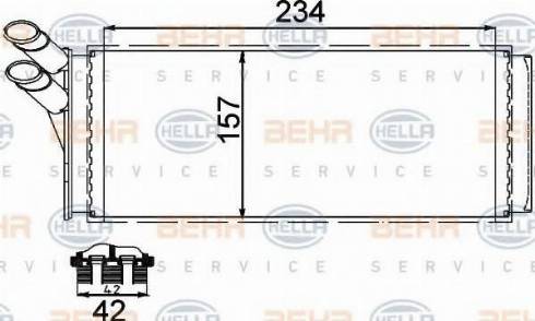 BEHR HELLA Service 8FH 351 311-424 - İstilik dəyişdiricisi, daxili isitmə www.furqanavto.az