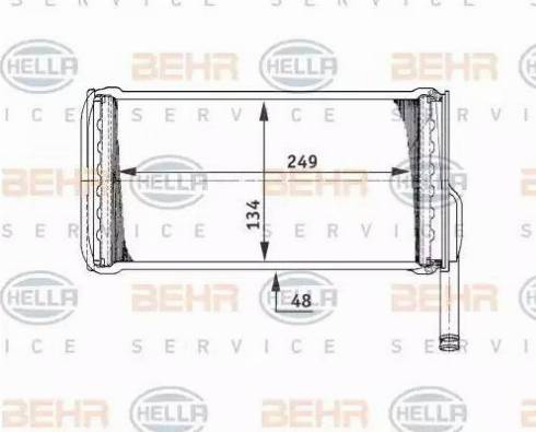 BEHR HELLA Service 8FH 351 311-541 - İstilik dəyişdiricisi, daxili isitmə furqanavto.az